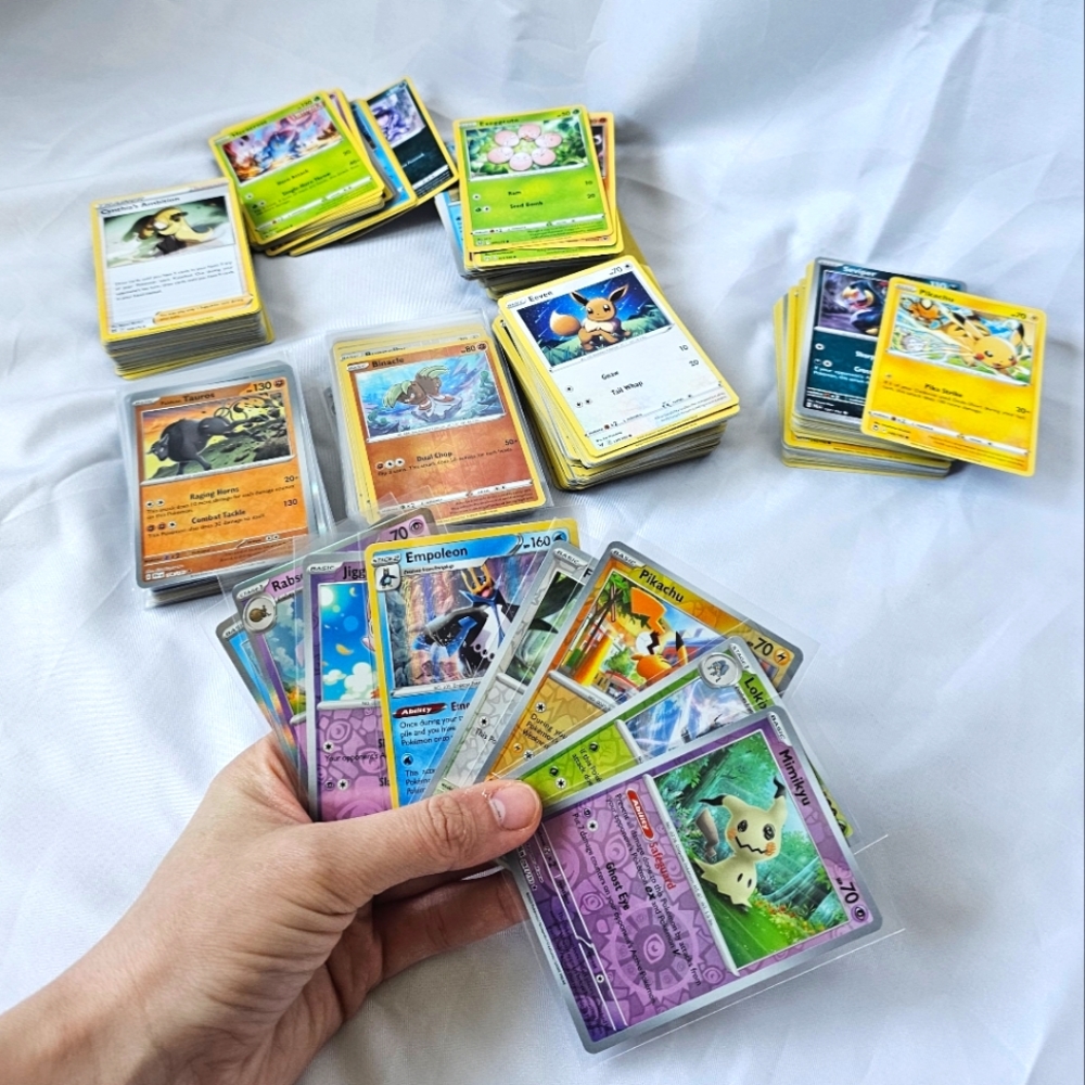 Lot of 85 Pokémon Cards Including Holo, Rare, Trainer, Energy Cards